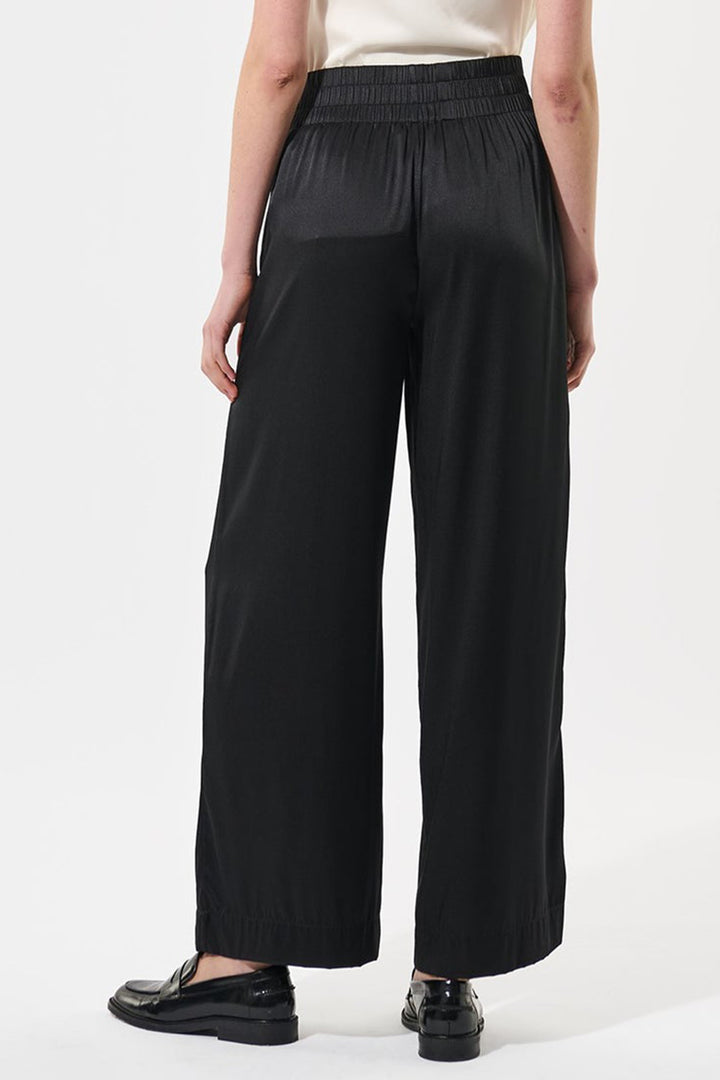 Dea Kudibal 2321024 MargoDEA Stretch Silk Wide Leg Trousers Black - Lonah Boutique