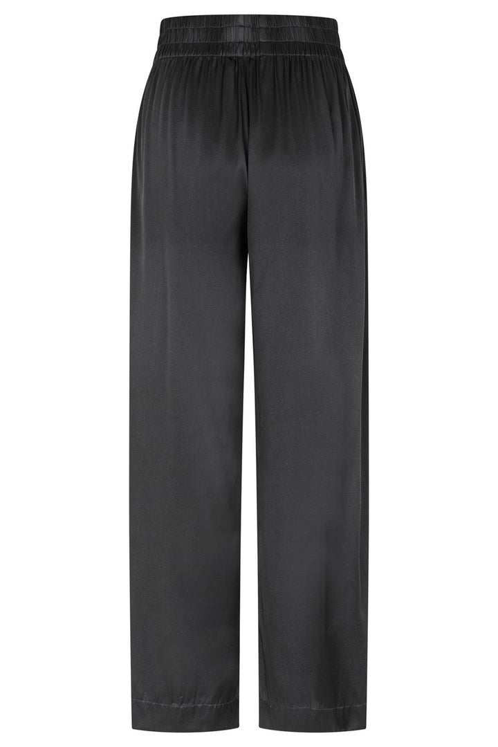 Dea Kudibal 2321024 MargoDEA Stretch Silk Wide Leg Trousers Black - Lonah Boutique