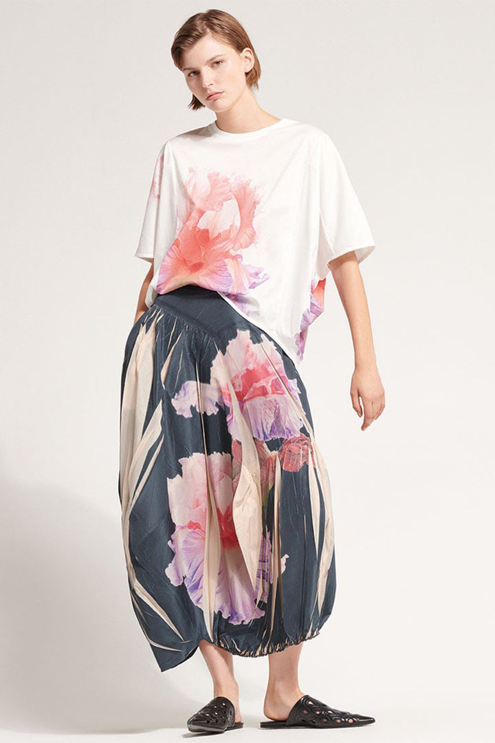 High Celebrate Iris Flower Print Skirt S20341 00047 - Lonah Boutique Westbourne