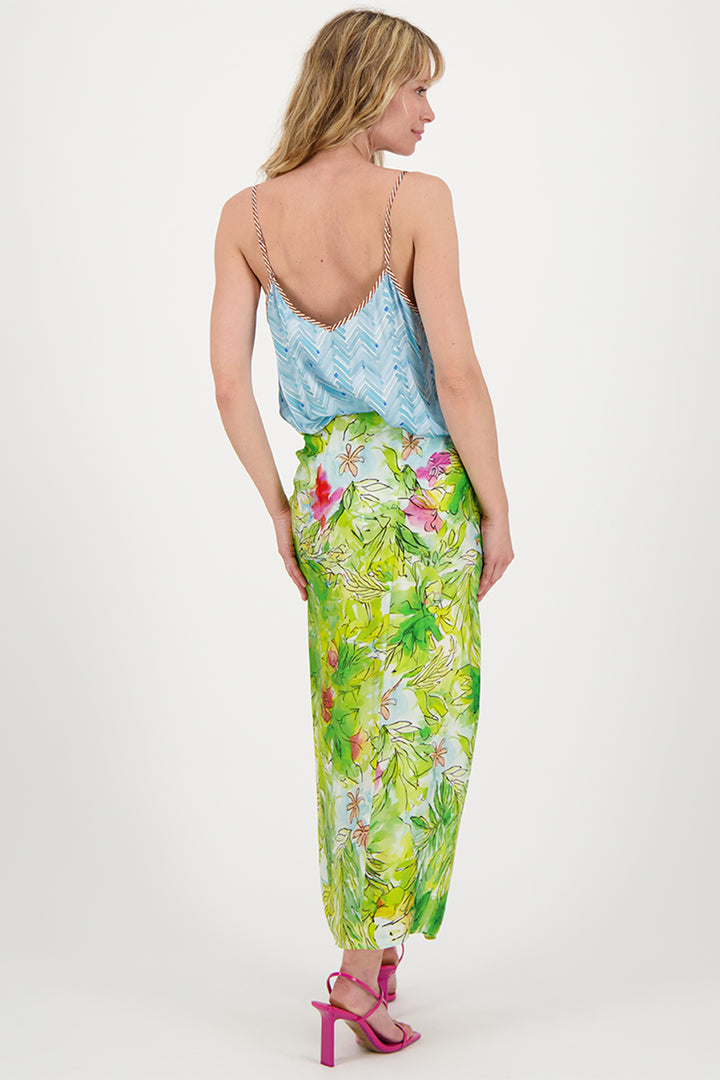Me369 125L60369 Luna Visa Tie Skirt Pura Vida Green - Lonah Boutique Bournemouth
