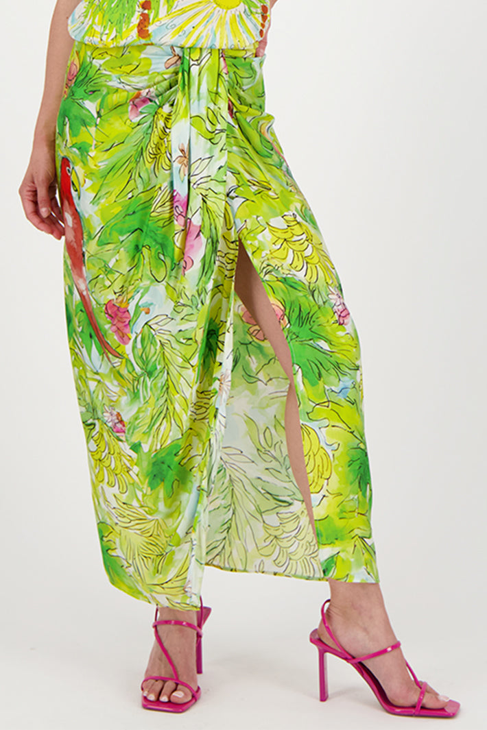 Me369 125L60369 Luna Visa Tie Skirt Pura Vida Green - Lonah Boutique Bournemouth