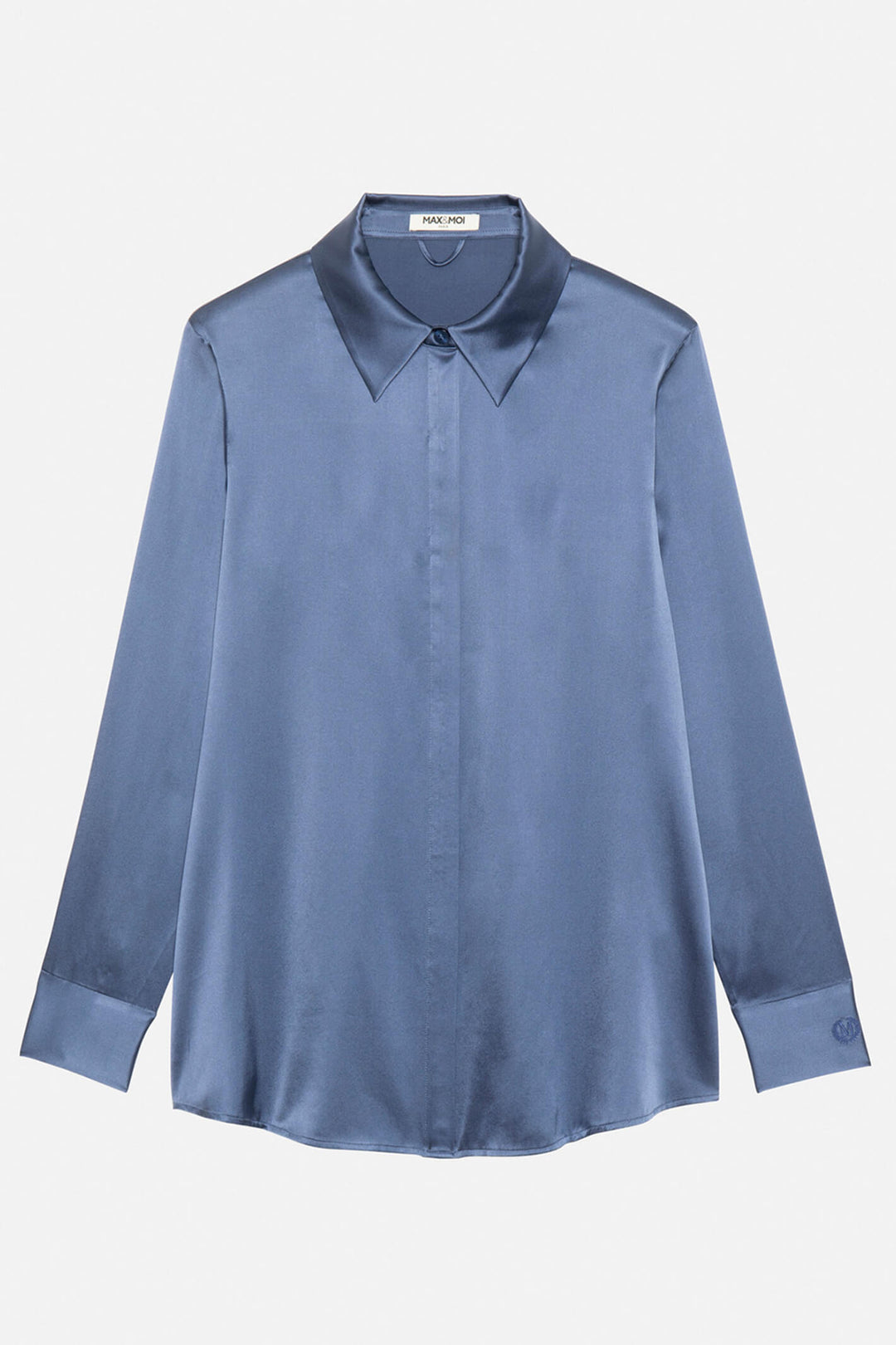 Max&Moi H20 Levy Jean Blue Silk Loose Fit Shirt Blouse