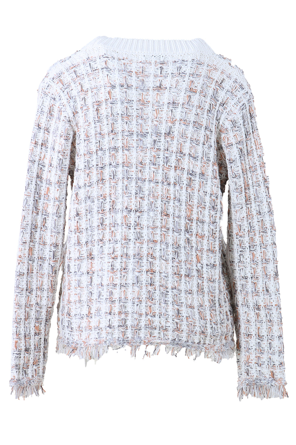 Hale Bob Cardigan Ivory Boucle Knit Tassel Edged 51PS360A - Lonah Boutique Westbourne