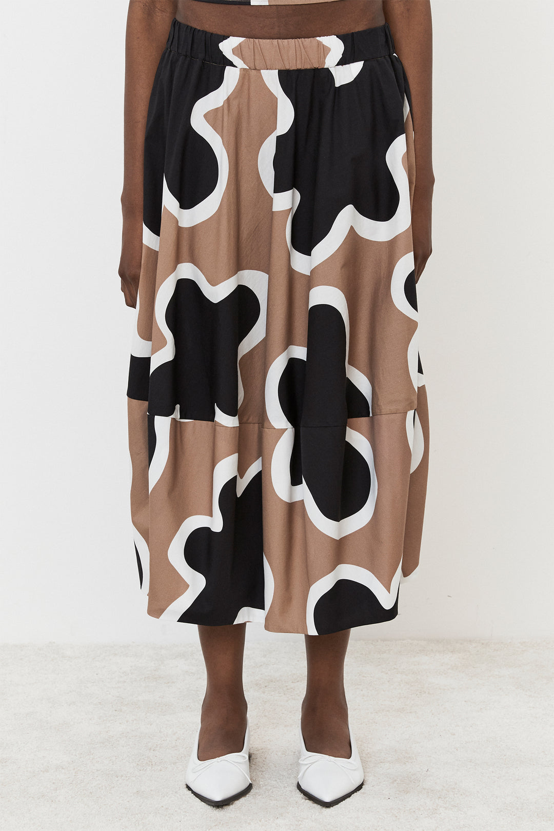 Meimeij Skirt Black Multi M5ES05 - Lonah Boutique Westbourne