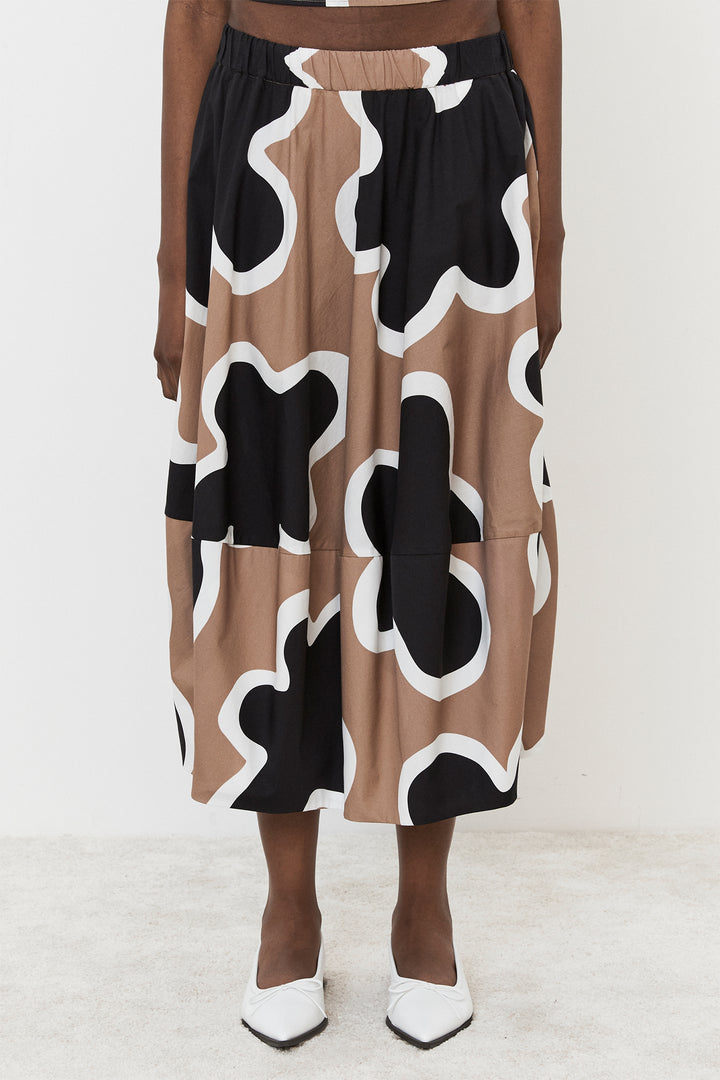 Meimeij Skirt Black Multi M5ES05 - Lonah Boutique Westbourne