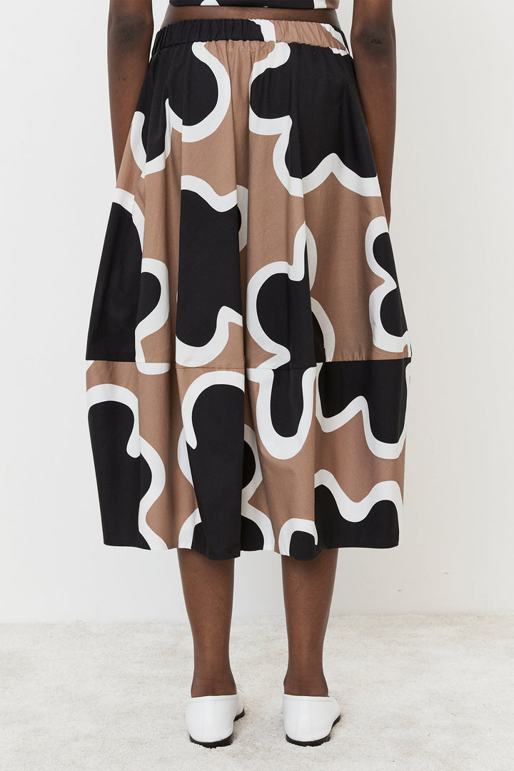 Meimeij Skirt Black Multi M5ES05 - Lonah Boutique Westbourne