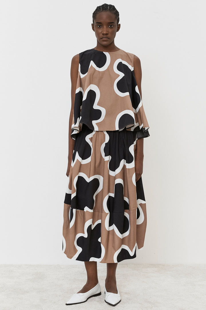 Meimeij Skirt Black Multi M5ES05 - Lonah Boutique Westbourne