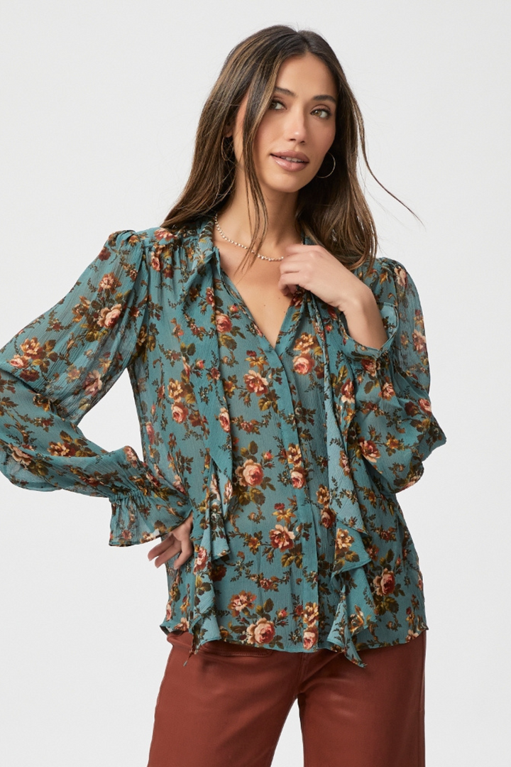 Paige Clemency Blouse Fog Blue