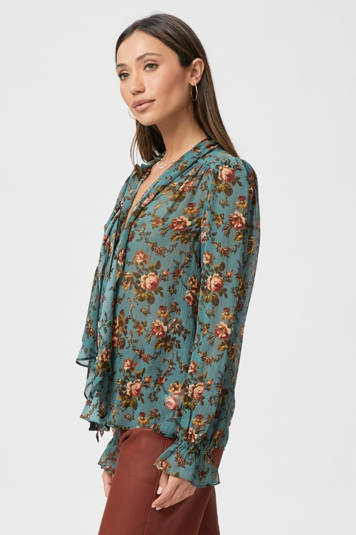 Paige Clemency Blouse Fog Blue