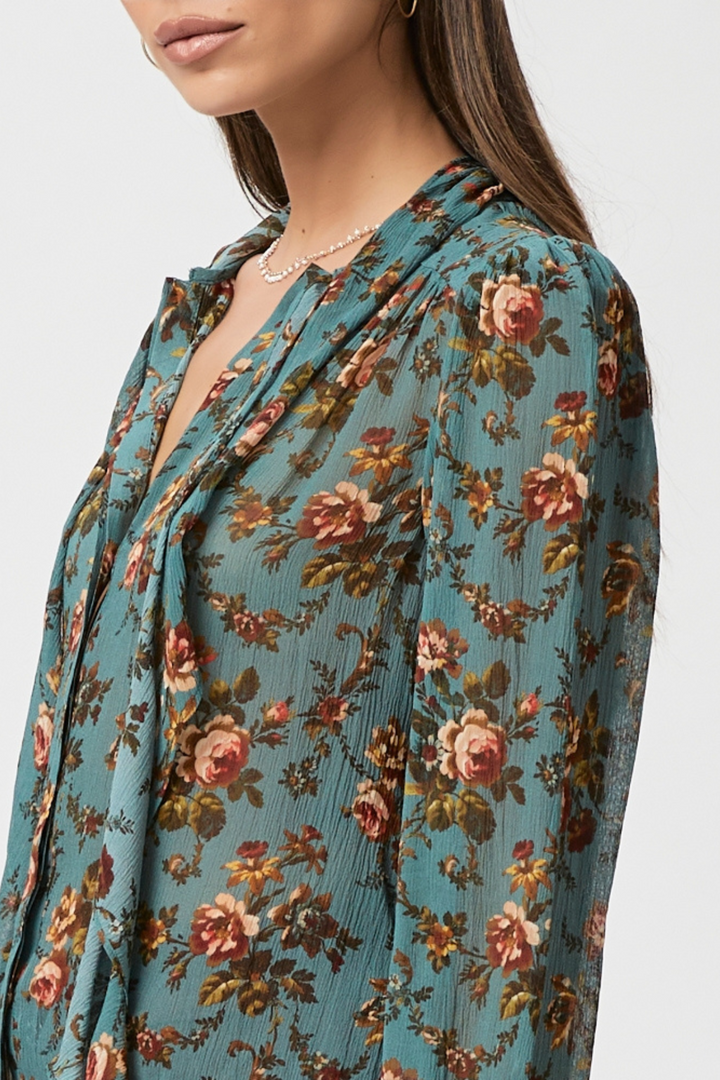 Paige Clemency Blouse Fog Blue