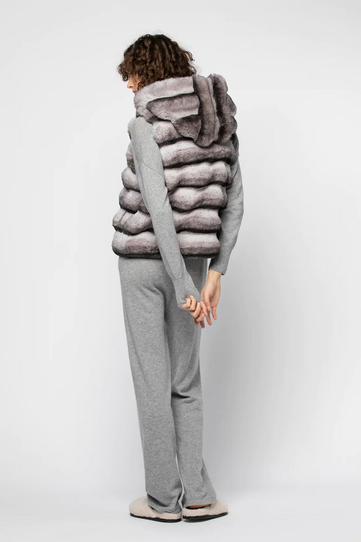 MAX&MOI H23 Gabbie Gilet effect fur Grey