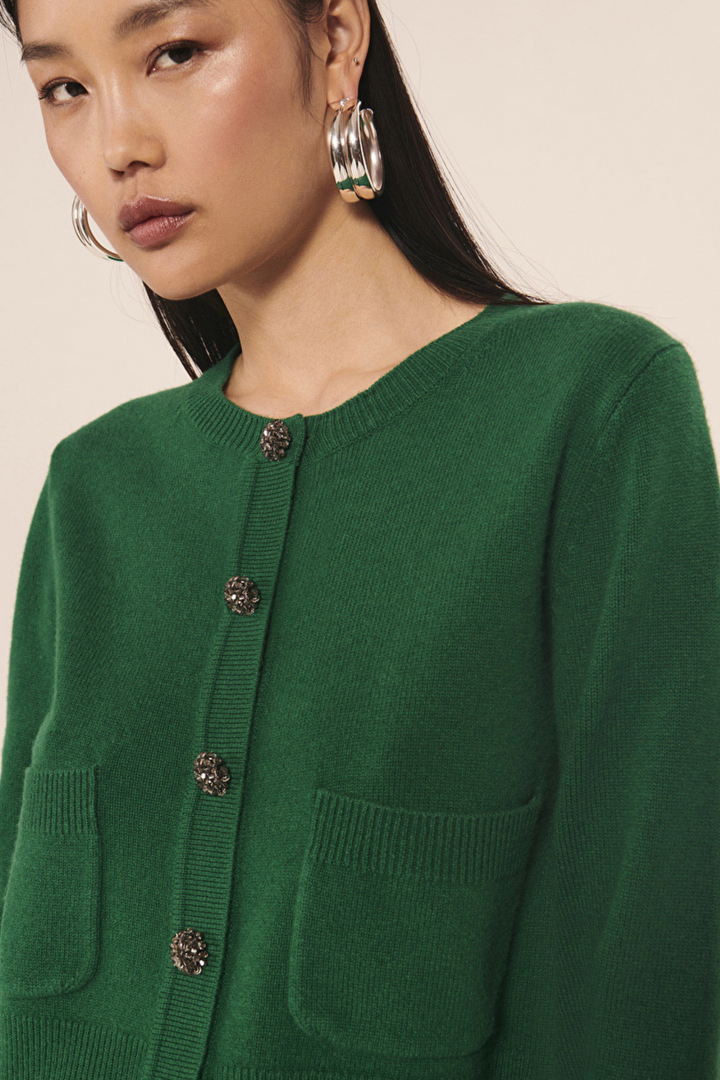 Tara Jarmon TSGIM23TS676 Gyslain Emerald Cardigan