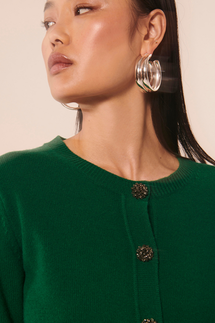Tara Jarmon TSGIM23TS676 Gyslain Emerald Cardigan