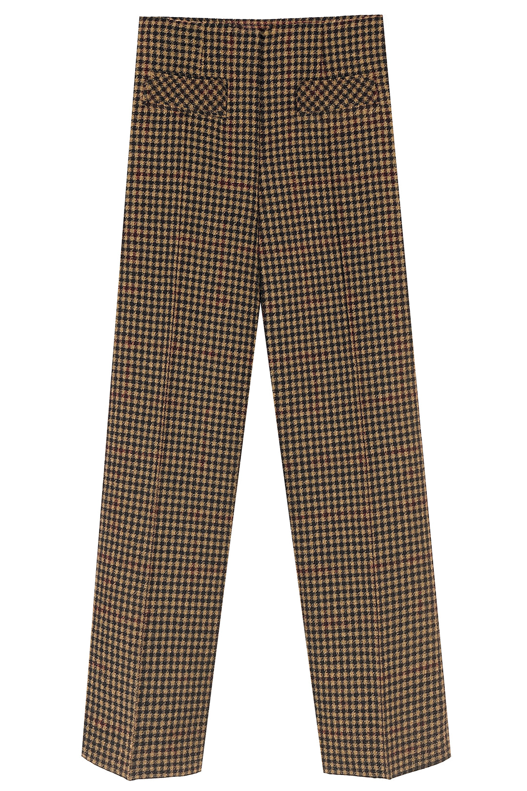 Beatrice B Brown Plaid Check Trousers 1158, front packshot