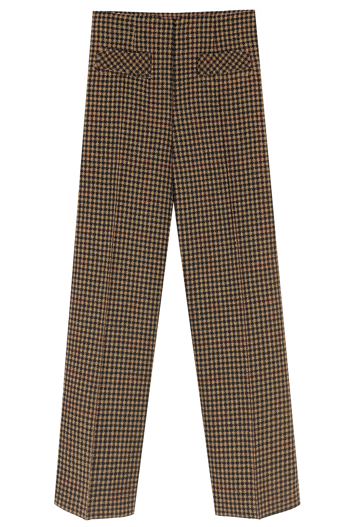 Beatrice B Brown Plaid Check Trousers 1158, front packshot