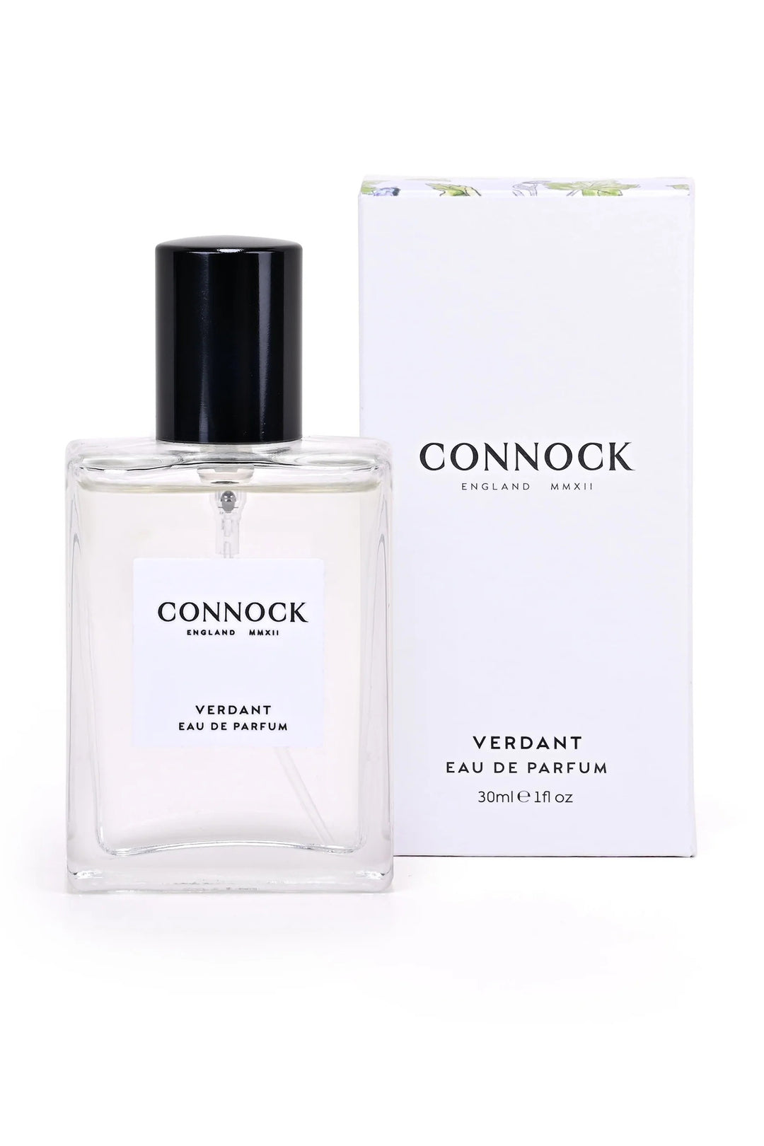 Connock Verdant Eau de Parfum bottle and packaging on a white background