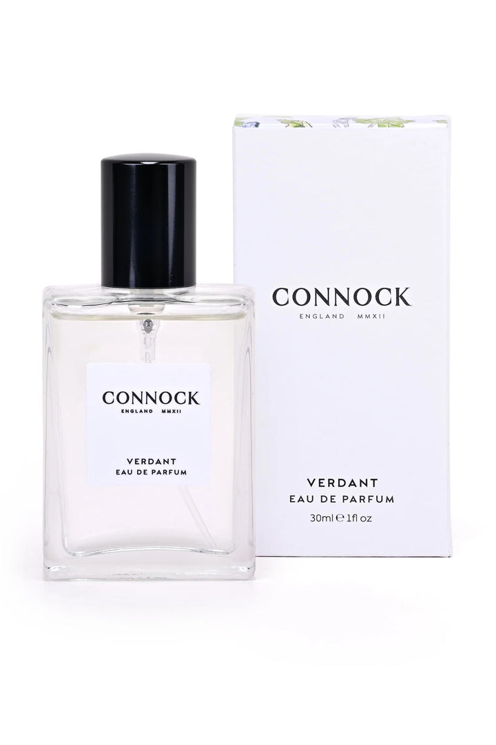 Connock Verdant Eau de Parfum bottle and packaging on a white background