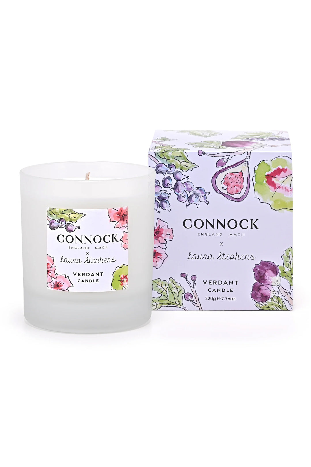 Connock Verdant candle with packaging on a white background