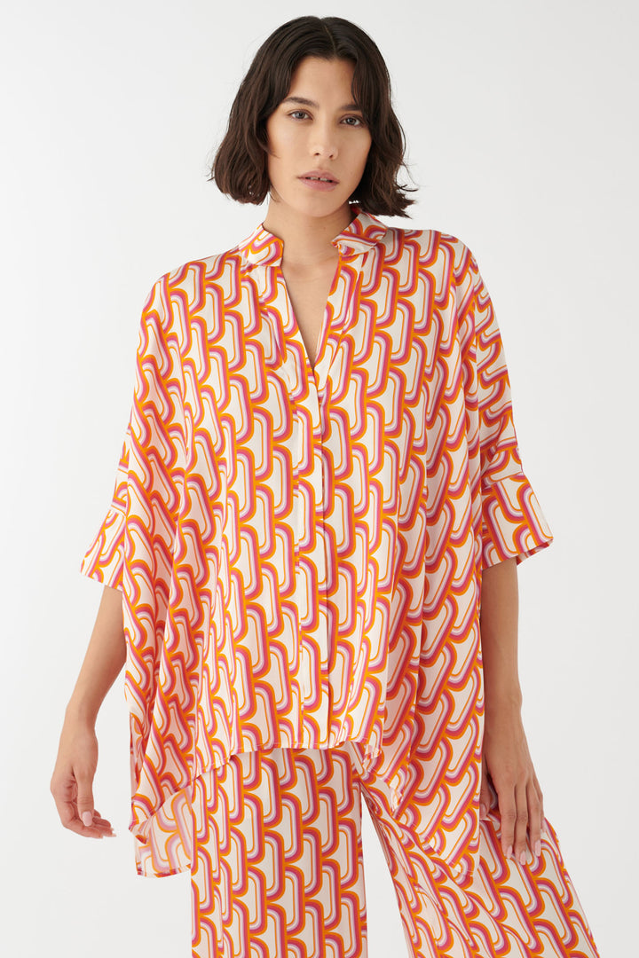 Dea Kudibal 0210424 Mandyea Silk Blouse Cabana Leche Cream