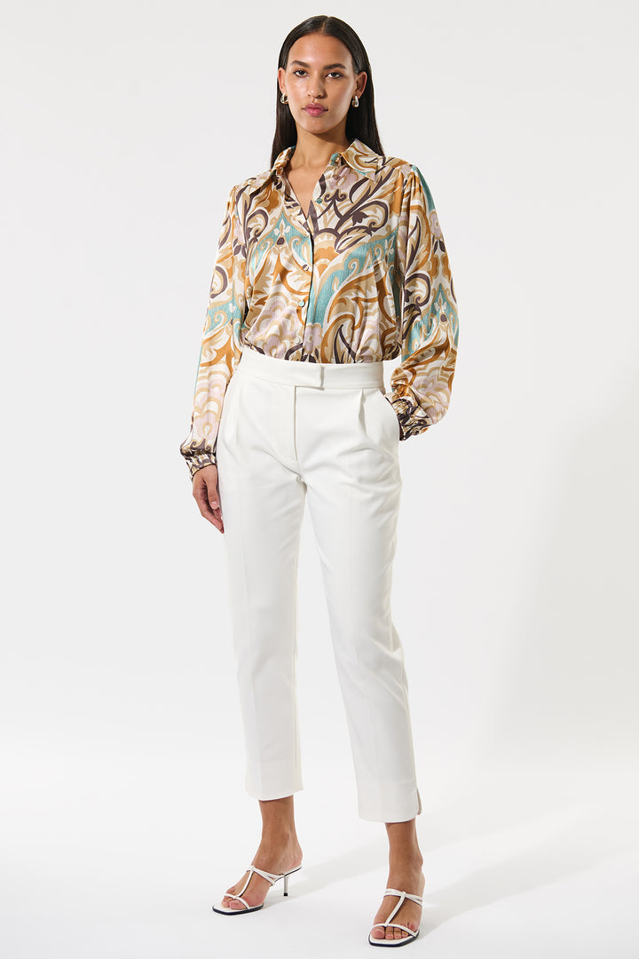 Dea Kudibal 0360125 Camettidea Stretch Cotton Blend Trousers White Natural - Lonah Boutique Bournemouth