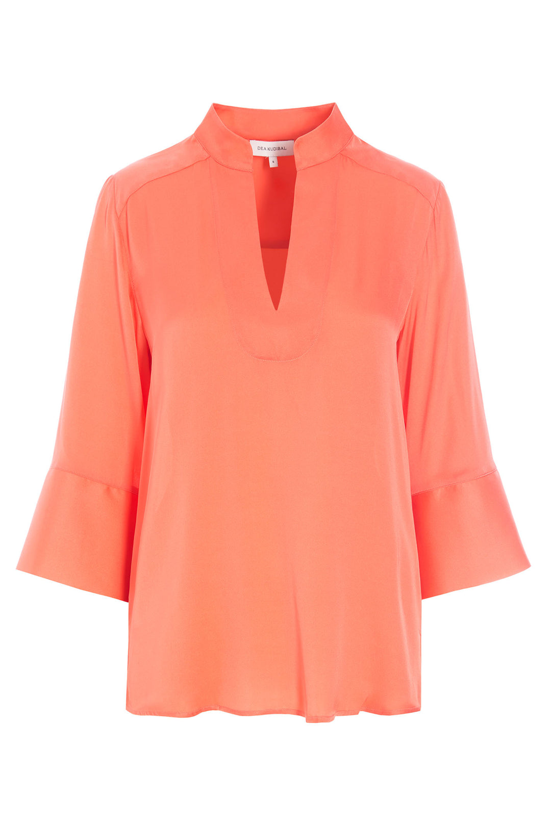 Dea Kudibal 1010124 Lysanna Silk Wide Sleeve Blouse Marmalade Orange - Lonah Boutique
