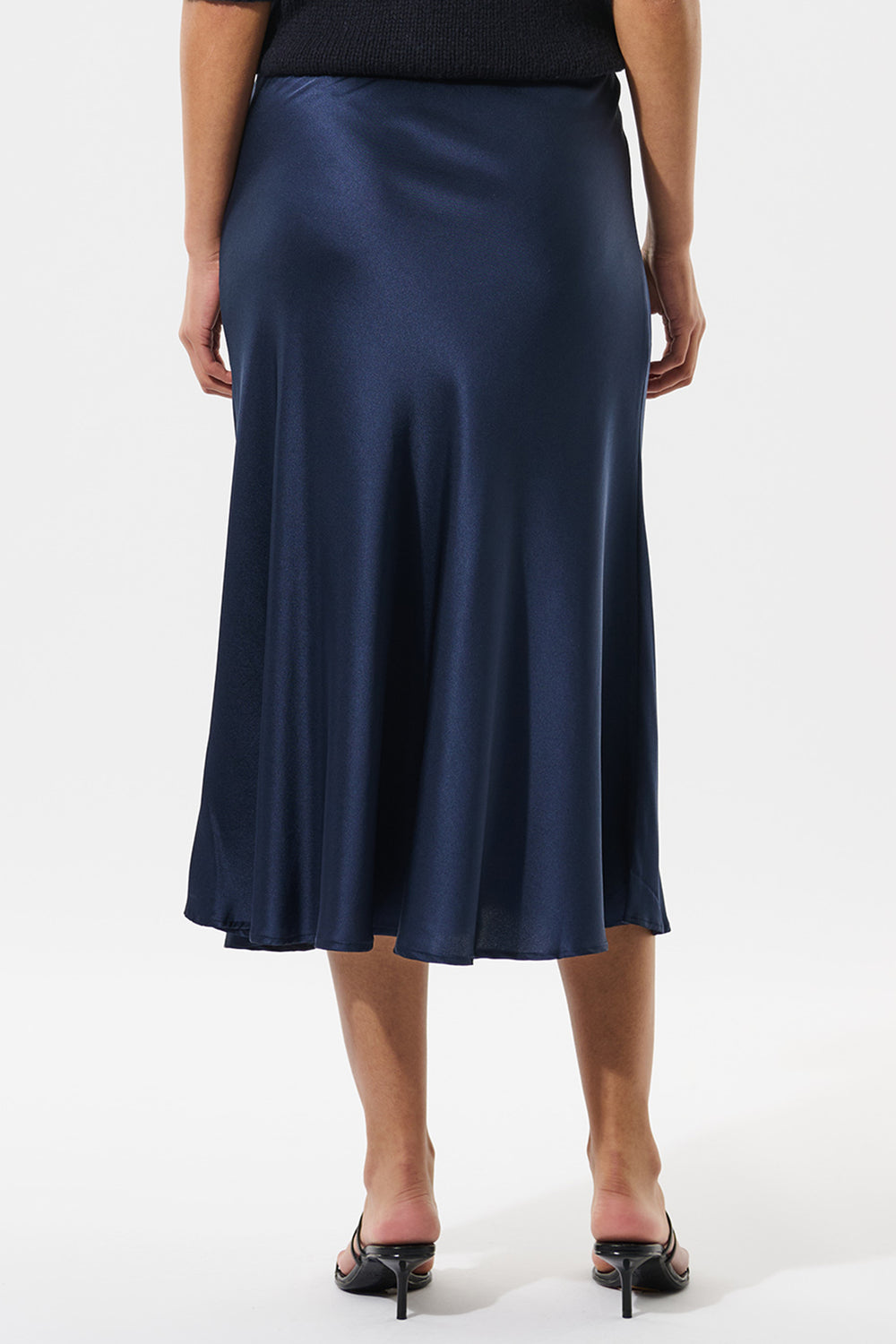 Dea Kudibal 2160125 Adydea Stretch Silk Twill Skirt Optical Navy - Lonah Boutique Bournemouth