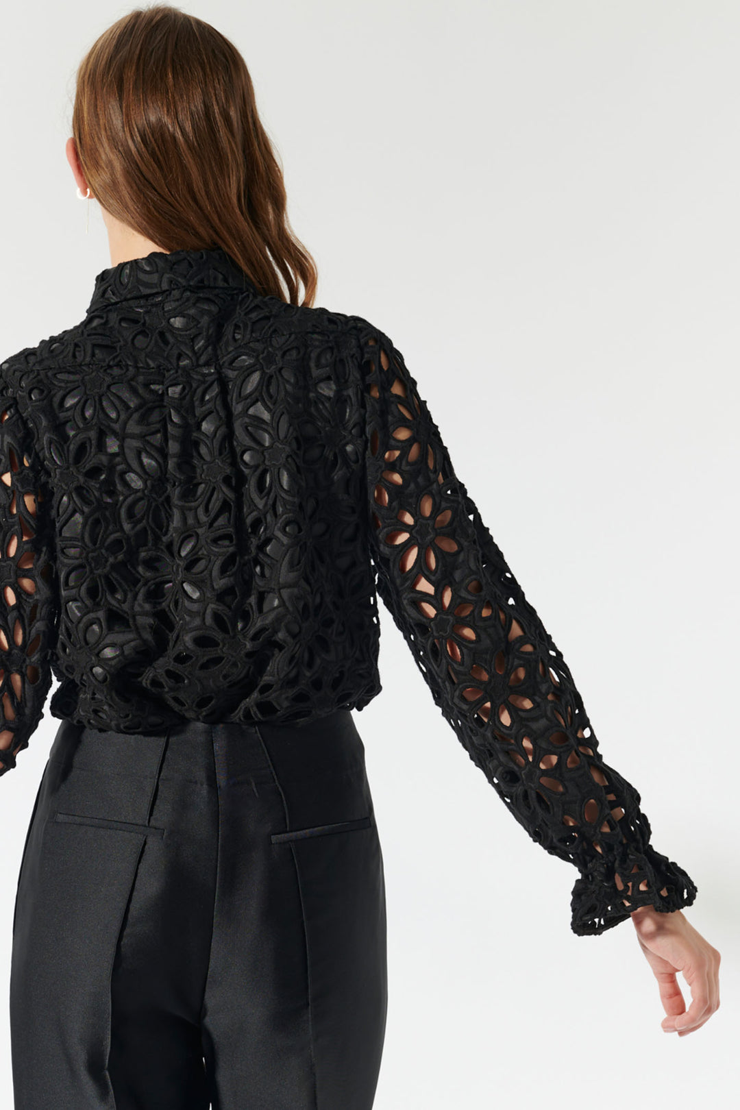 Dea Kudibal Blouse NS Kikkadea Bow Neck Black 0571024 - Lonah Boutique