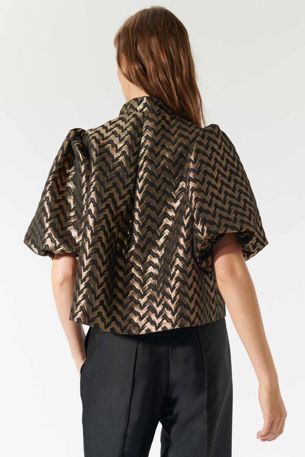 Dea Kudibal Jacket Oliviadea NS Volume Sleeves Serpentine Gold 0531024 - Lonah Boutique