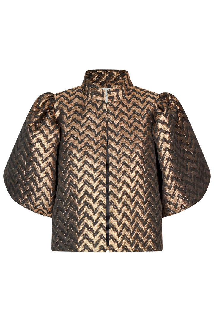 Dea Kudibal Jacket Oliviadea NS Volume Sleeves Serpentine Gold 0531024 - Lonah Boutique