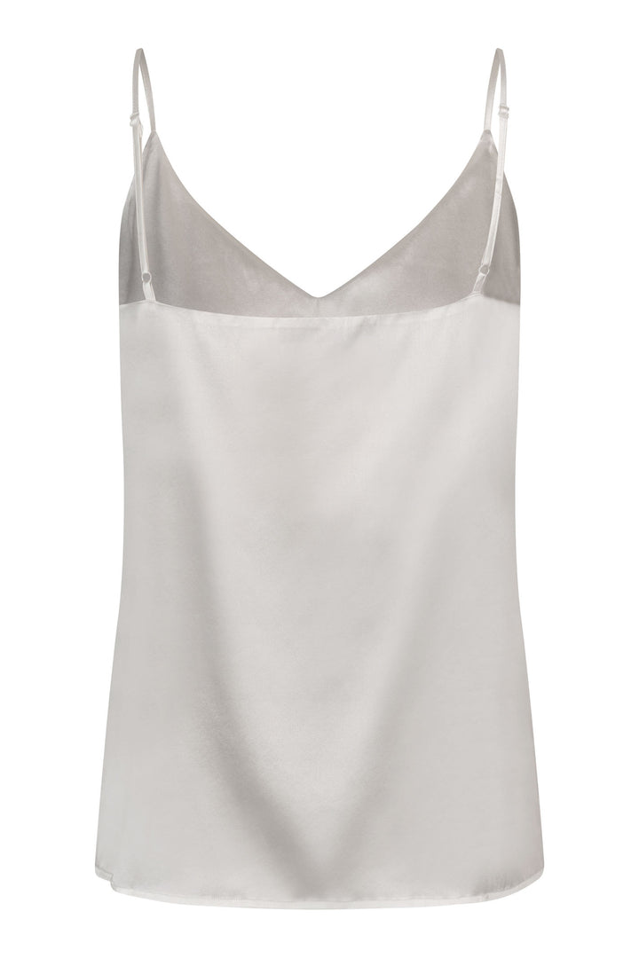 Dea Kudibal Octaviedea 0940125 Stretch Silk Satin Camisole Top Cloud White - Lonah Boutique