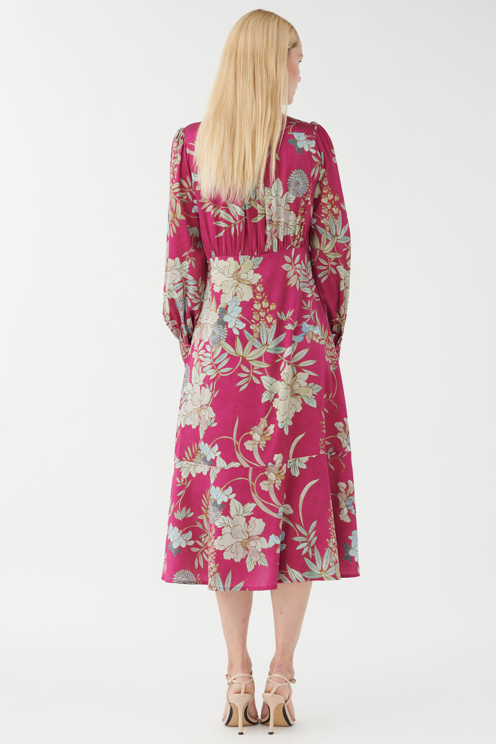Dea Kudibal Silk Dress Rudydea Floral Print Pink 1050724 - Lonah Boutique