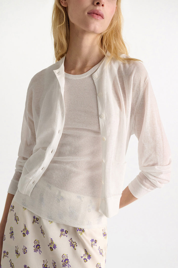 Dorothee Schumacher 410405 Eggshell White Sheer Summer Twinset 120