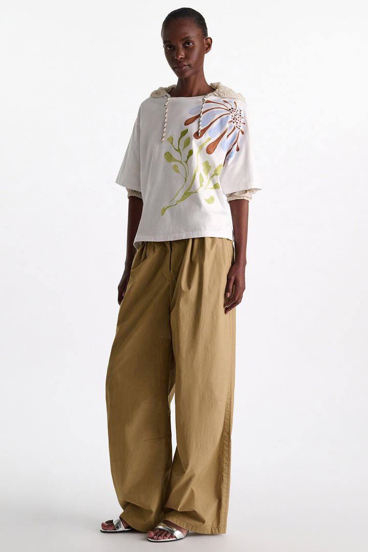 Dorothee Schumacher 423601 White Sky Daydream Flower Print T-Shirt 008