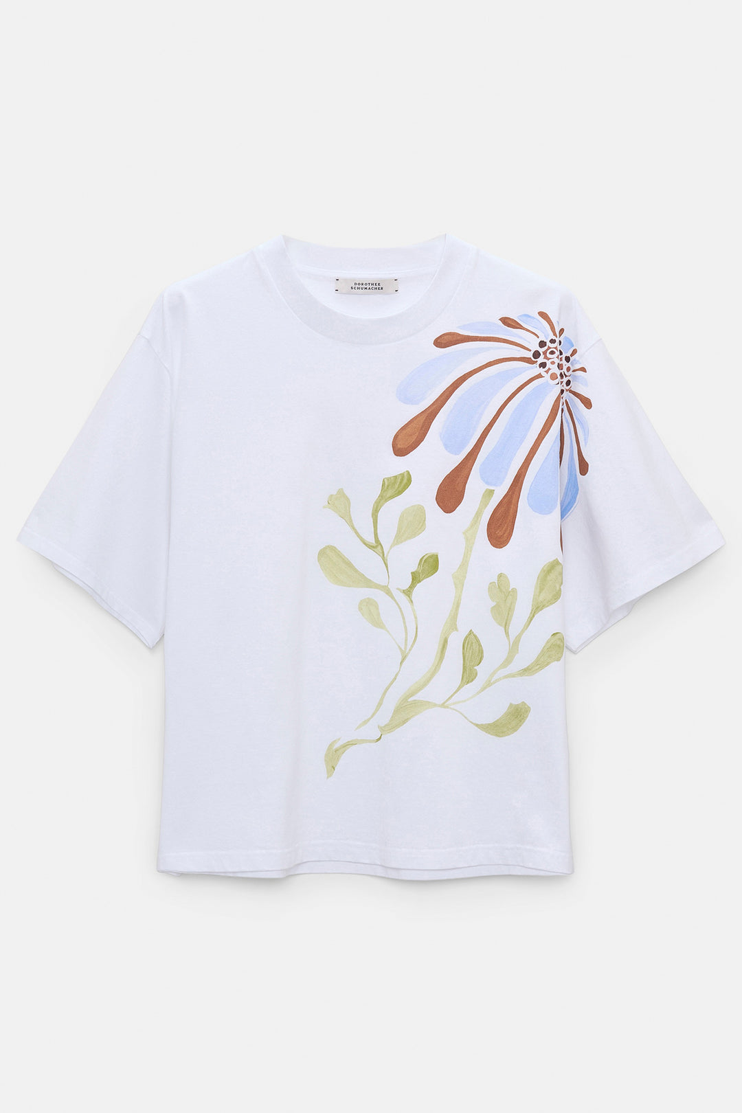 Dorothee Schumacher 423601 White Sky Daydream Flower Print T-Shirt 008