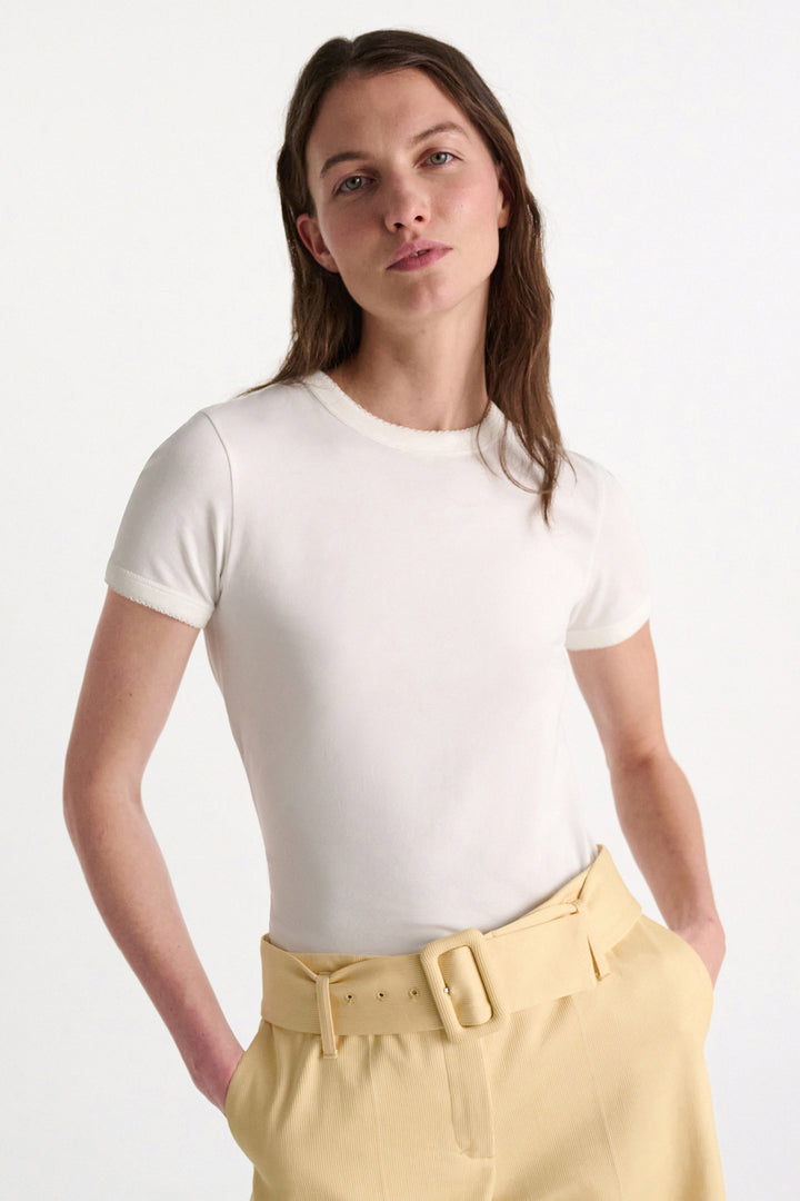 Dorothee Schumacher 428314 Camellia White All Time Favourites T-Shirt 110