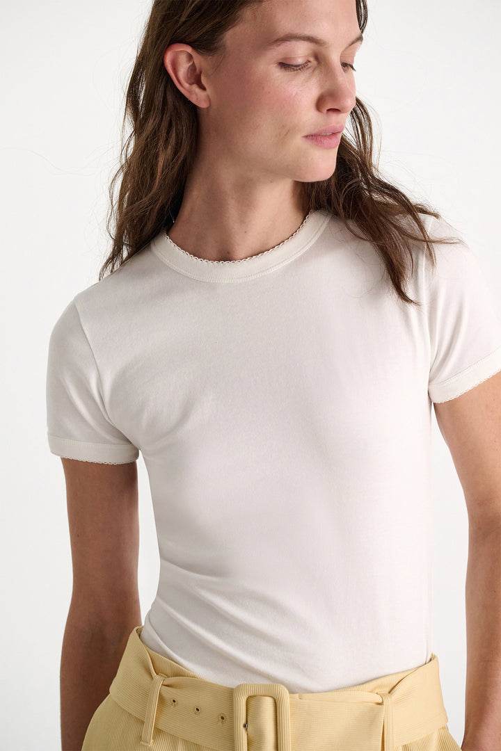 Dorothee Schumacher 428314 Camellia White All Time Favourites T-Shirt 110