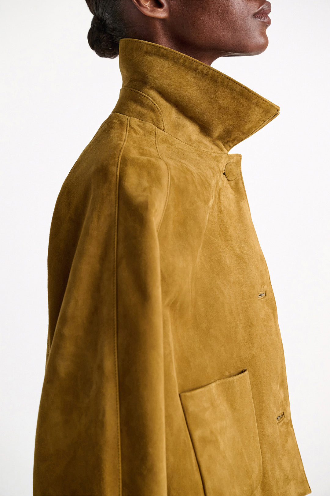 Dorothee Schumacher 444312 Greenish Brown Soft Touch Suede Jacket 556