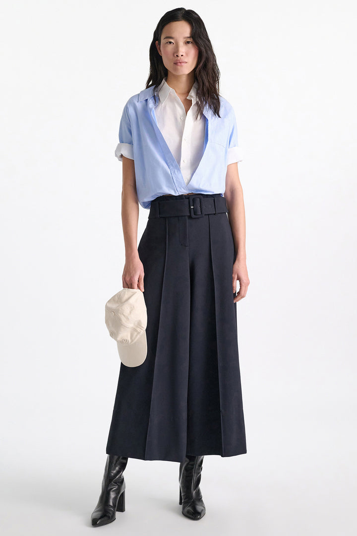 Dorothee Schumacher 448516 Oxford Blue Powerful Ease Blouse 870