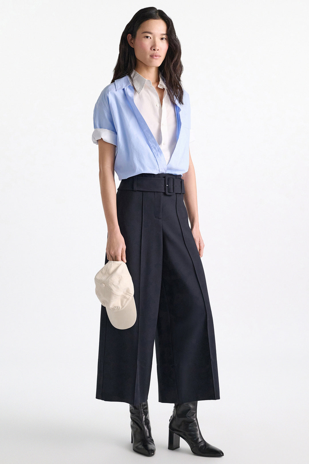 Dorothee Schumacher 448516 Oxford Blue Powerful Ease Blouse 870