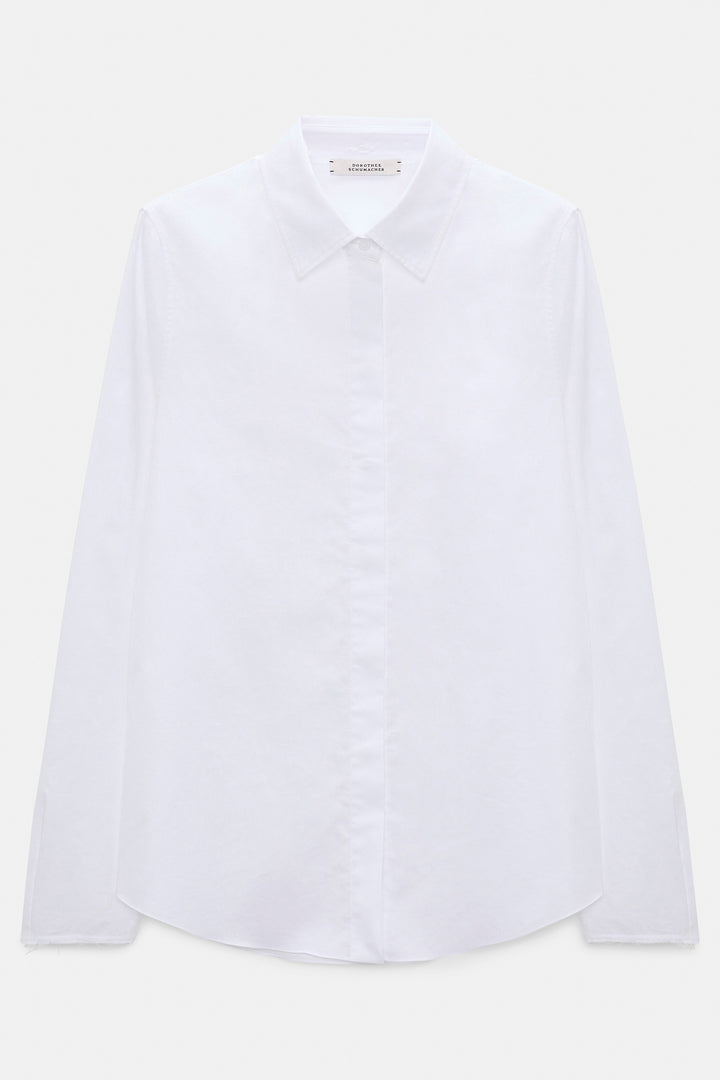 Dorothee Schumacher 448526 White Powerful Ease Removable Collar Blouse