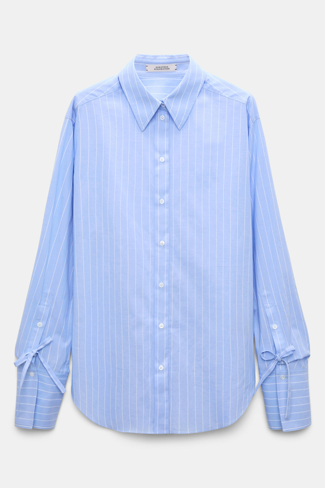 Dorothee Schumacher Blue Madeira Striped Power Blouse 648706 081, front packshot