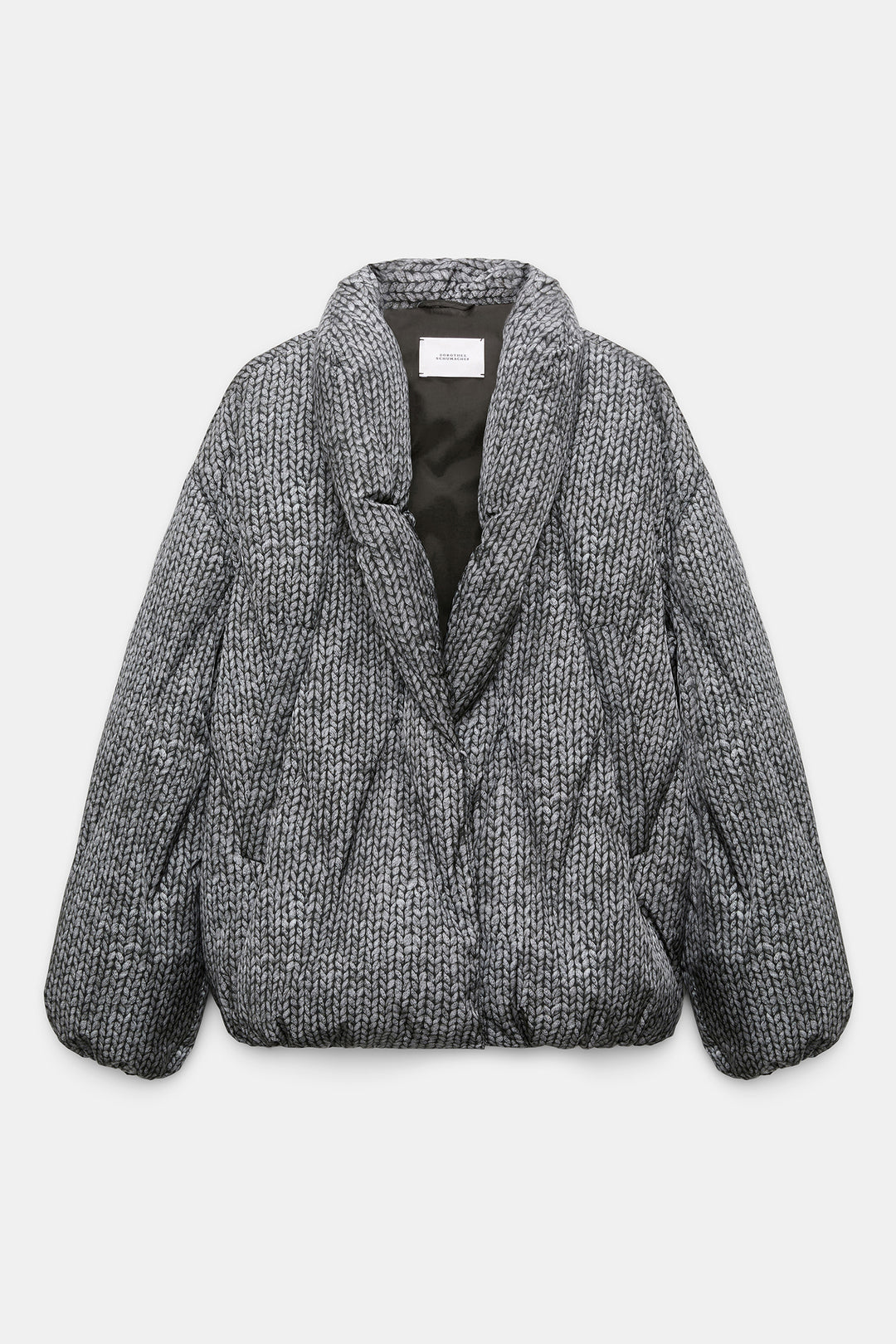 Dorothee Schumacher Grey Cozy Coolness Quilted Jacket 648402 098, front packshot