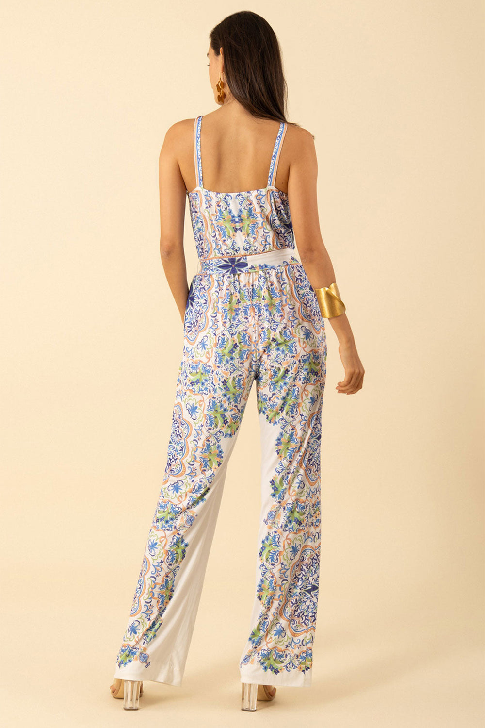 Hale Bob H53PW532A Theodora Jersey Jumpsuit Ivory - Lonah Boutique