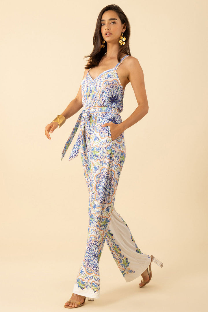 Hale Bob H53PW532A Theodora Jersey Jumpsuit Ivory - Lonah Boutique