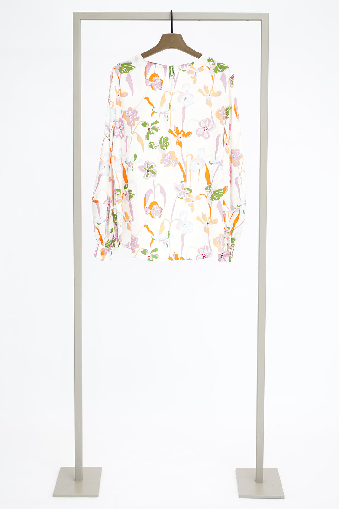 Herzen 25261 6074 Pink Multicolour Floral Print Silk Blouse