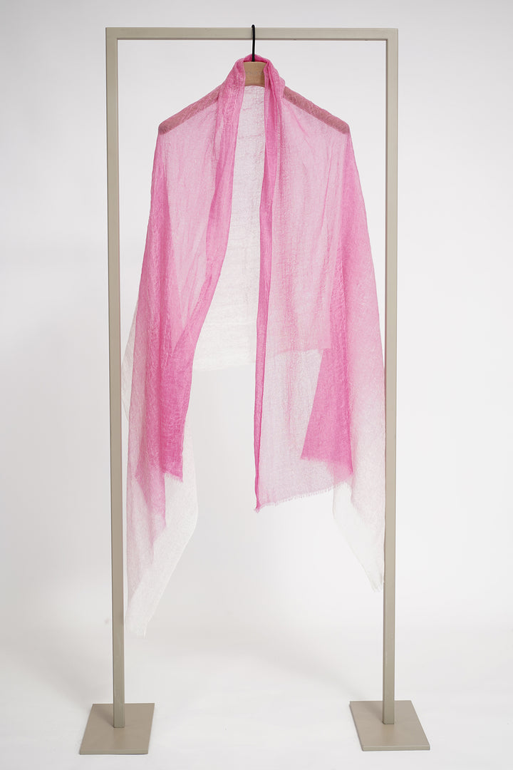 Herzen 25262-5031 Dragon Fruit Pink Scarf, draped
