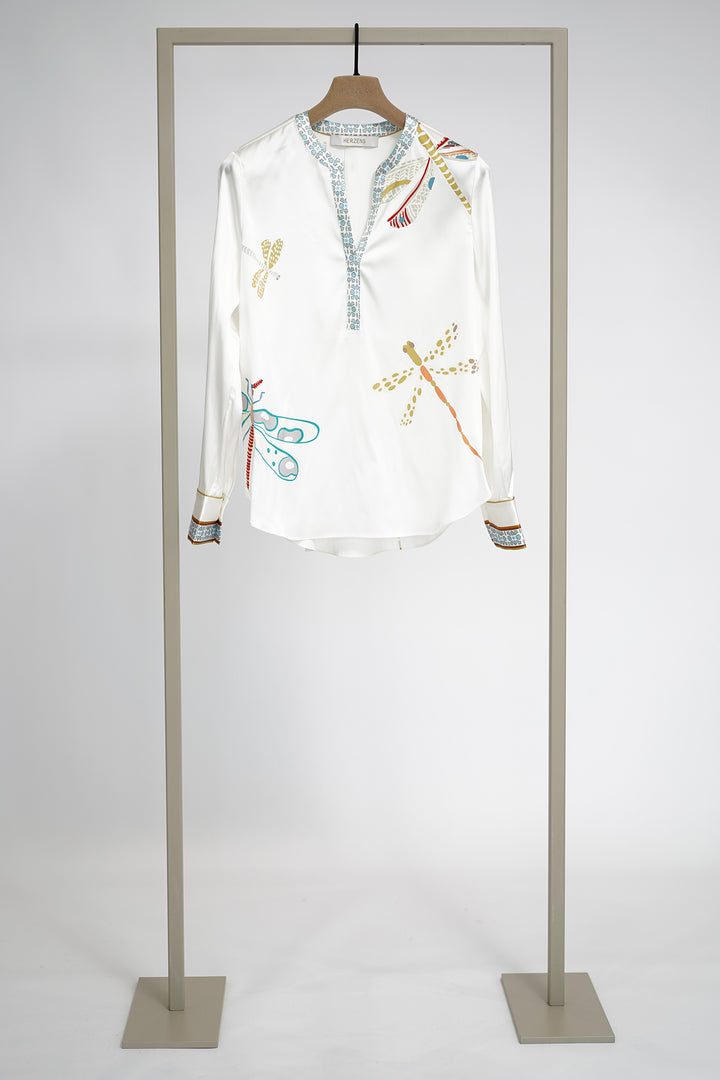 Herzen 25262-6153 Dragon Sky Blue Multicolour Shirt, front