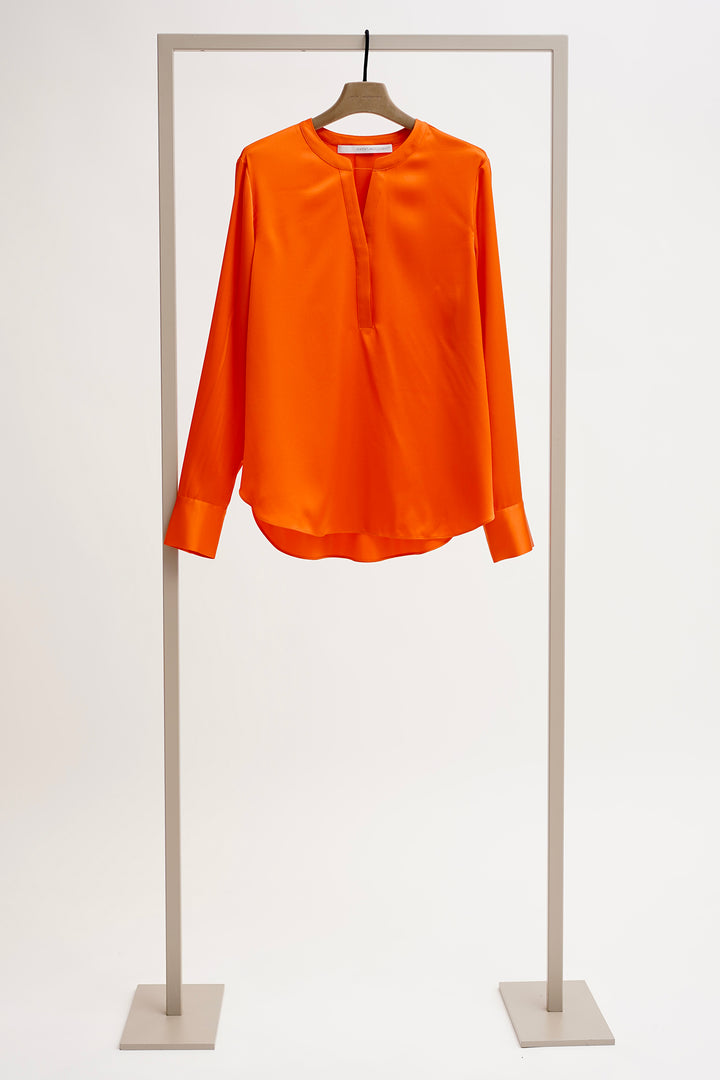 Herzen 25253-6100 Kurbis Orange Silk Blouse