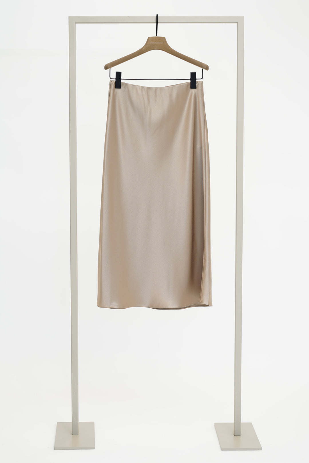 Herzen 25254-6512 Rock Taupe Subtle Sheen Midi Skirt