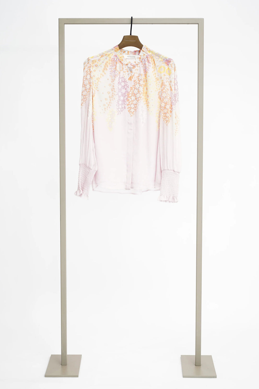 Herzens 25261 6702 Icy Pink Print Crinkle Blouse 261022